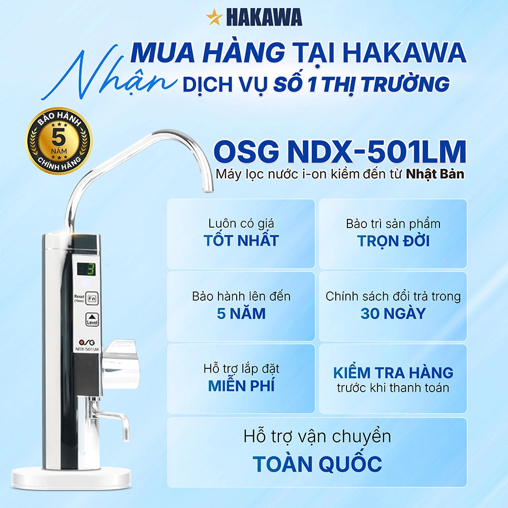 Máy lọc nước ion kiềm OSG NDX-501LM